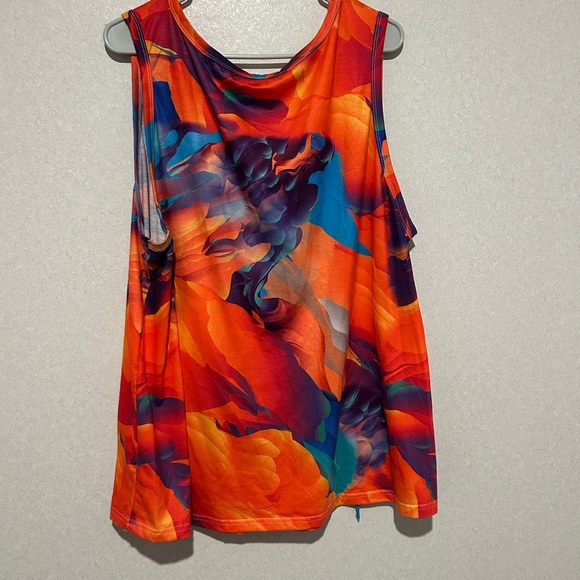 Women’s Plus Size Multicolor Tank Top, With Adjustable Neckline, Size 5XL - Picture 4 of 4